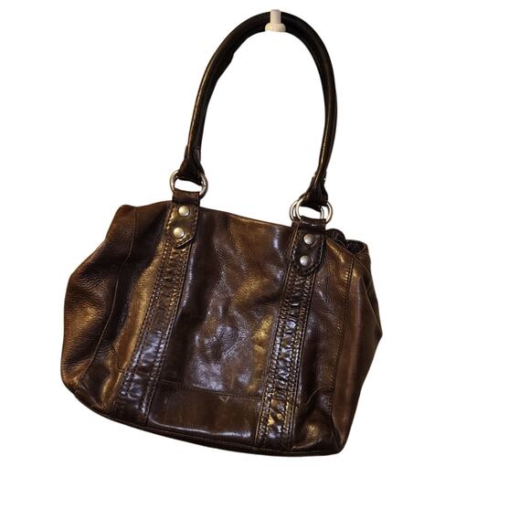 FRYE EUC LRG MELISSA LEATHER SATCHEL BAG - Picture 1 of 10
